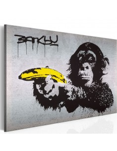 Tableau BANKSY Arrête ou le...