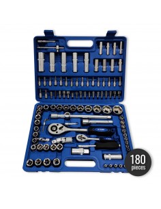 108 pièces avec une mallette bleue Jeu de Clés à Douille