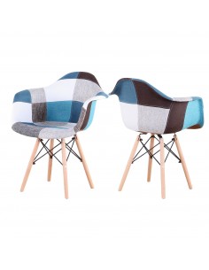 Lot de 2 Chaises Patchwork...